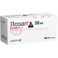 Лозап таблетки покрытые пленочной оболочкой 50мг №90