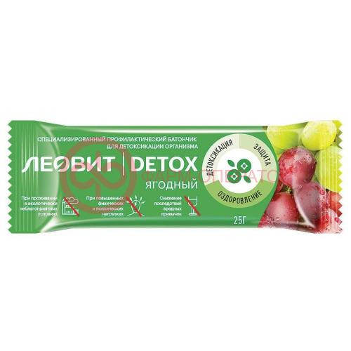 Леовит детокс батончик 25г детоксикац. ягодный Леовит детокс батончик 25г детоксикац. ягодный