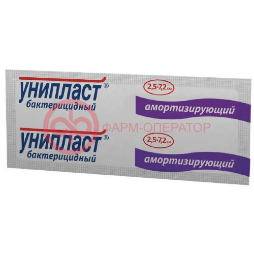 Унипласт лейкопластырь бактерицидный 2,5х7,2см амортиз Унипласт лейкопластырь бактерицидный 2,5х7,2см амортиз