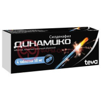 Динамико таблетки покрытые пленочной оболочкой 50мг №4