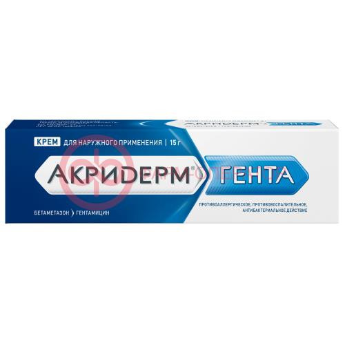 Акридерм гента крем для наружного применения 0,05% + 0,1% 15г Акридерм гента крем для наружного применения 0,05% + 0,1% 15г