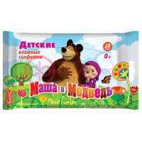 Маша и медведь салфетки влажные для детей №20