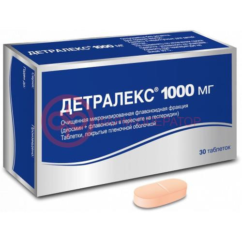 Детралекс таблетки покрытые пленочной оболочкой 1000мг №30 Детралекс таблетки покрытые пленочной оболочкой 1000мг №30