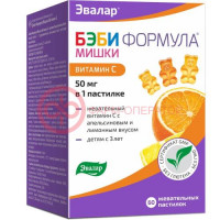 Эвалар бэби формула мишки пастилки жевательные №60 витамин с