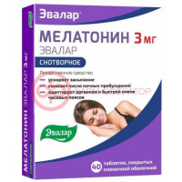 Мелатонин эвалар таблетки покрытые пленочной оболочкой 3мг №40