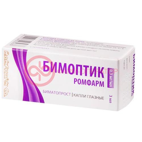 Бимоптик ромфарм капли глазные 0,3мг/мл 3мл Бимоптик ромфарм капли глазные 0,3мг/мл 3мл