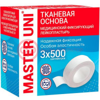 Мастер юни лейкопластырь фиксирующий 3х500см ткан