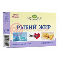 Мирролла рыбий жир капсулы 370мг №100 омега-3 + витамин е