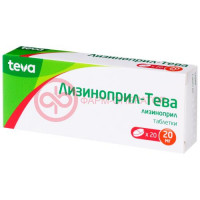Лизиноприл-тева таблетки 20мг №20