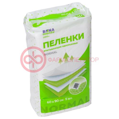 Бона менте пеленки впитывающие 60x90 №5 нормал Бона менте пеленки впитывающие 60x90 №5 нормал