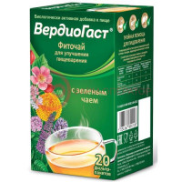 Вердиогаст фиточай 1,5г №20 д/улучшен. пищеварения с зелен. чаем