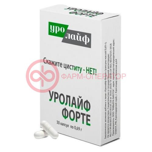 Уролайф форте капсулы 694мг №30 Уролайф форте капсулы 694мг №30