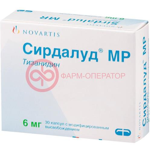 Сирдалуд мр капсулы с модифицированным высвобождением 6мг №30