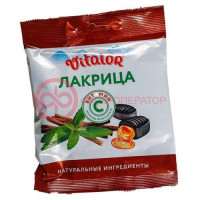 Виталор леденц.карамель лакрица + витамин с 60г.