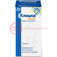 Клацид лиофилизат для приготовления раствора для инфузий 500мг