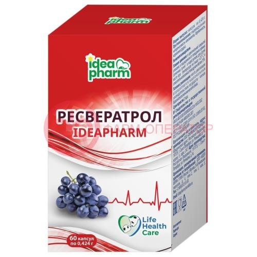 Идеафарм ресвератрол капсулы 424мг №60 Идеафарм ресвератрол капсулы 424мг №60