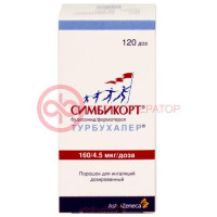 Симбикорт турбухалер порошок для ингаляций дозированный 0,16мг + 0,0045мг/доза 120доз