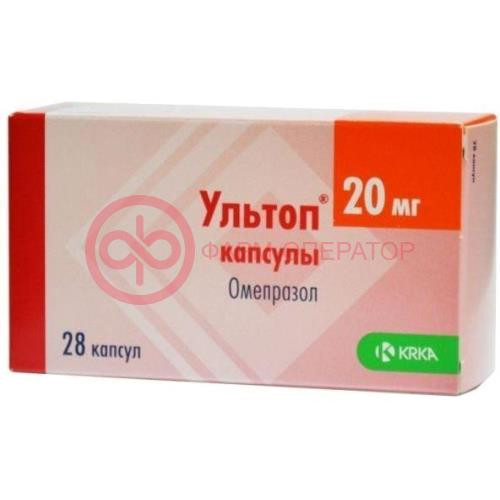 Ультоп капсулы кишечнорастворимые 20мг №28 Ультоп капсулы кишечнорастворимые 20мг №28