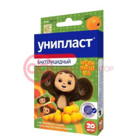 Унипласт лейкопластырь бактерицидный №20 детск чебурашка