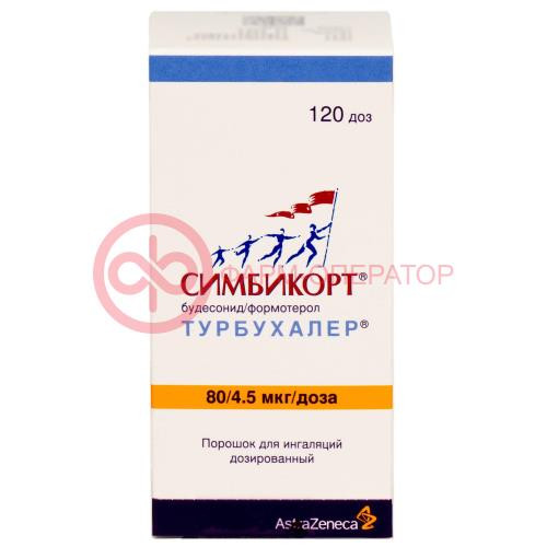 Симбикорт турбухалер порошок для ингаляций дозированный 0,08мг + 0,0045мг/доза 120доз Симбикорт турбухалер порошок для ингаляций дозированный 0,08мг + 0,0045мг/доза 120доз