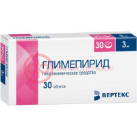 Глимепирид-вертекс таблетки 3мг №30