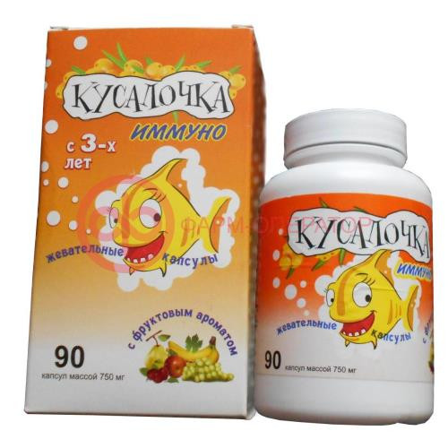 Кусалочка иммуно капсулы жевательные 750мг №90 Кусалочка иммуно капсулы жевательные 750мг №90
