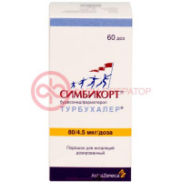 Симбикорт турбухалер порошок для ингаляций дозированный 0,08мг + 0,0045мг/доза 60доз