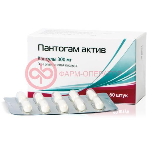 Пантогам актив капсулы 300мг №60 Пантогам актив капсулы 300мг №60