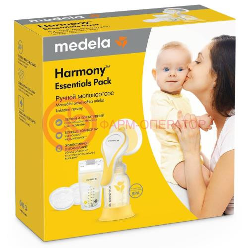 Медела молокоотсос ручной двухфазн. harmony essentials pack + набор аксессуаров /арт.101041164/