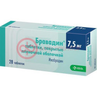 Бравадин таблетки покрытые пленочной оболочкой 7.5мг №28