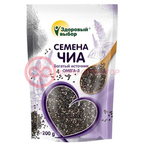 Здоровый выбор чиа семена 200г Здоровый выбор чиа семена 200г
