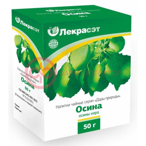 Дары природы осина кора 50г. чайн. напиток /лекра-сэт/