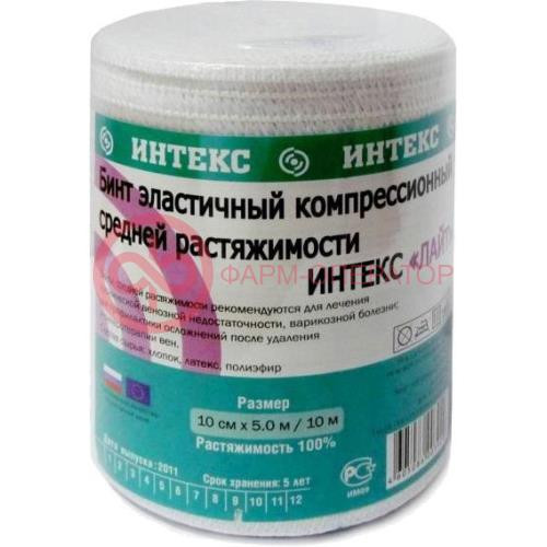 Интекс бинт эластичный компрессионный ср 10смх5м застежка Интекс бинт эластичный компрессионный ср 10смх5м застежка