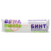 Бона менте бинт медицинский марлевый не стерильный 7м х14см