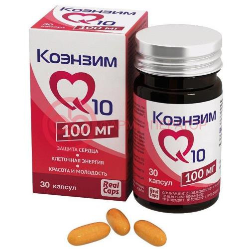 Реалкапс коэнзим q10 капсулы 100мг 870мг №30 Реалкапс коэнзим q10 капсулы 100мг 870мг №30