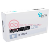 Моксонидин таблетки покрытые пленочной оболочкой 0.2мг №28