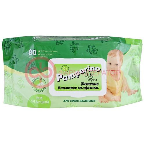 Памперино салфетки влажные для детей №80 б/отдушки
