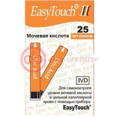 Изи тач тест-полоски мочевая к-та №25  [easy touch]