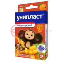 Унипласт лейкопластырь бактерицидный №12 детск чебурашка