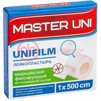 Мастер юни юнифилм лейкопластырь медицинский фиксирующий 1х500см полимер.