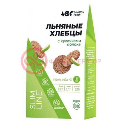 Авс хэлси фуд хлебцы 100г льняные с кусочками яблока Авс хэлси фуд хлебцы 100г льняные с кусочками яблока