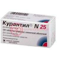 Курантил n 25 таблетки покрытые пленочной оболочкой 25мг №120