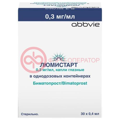 Люмистарт капли глазные 0,3мг/мл 0,4мл №30 Люмистарт капли глазные 0,3мг/мл 0,4мл №30