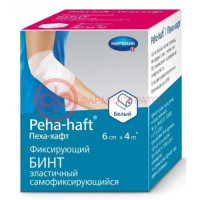 Пеха-хафт бинт медицинский фиксирующий когезив. белый 4мх6см /арт.932484/