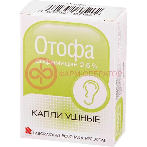 Отофа капли ушные 2,6% 10мл в комплекте с пипеткой Отофа капли ушные 2,6% 10мл в комплекте с пипеткой
