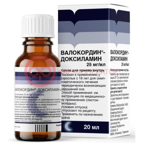 Валокордин-доксиламин капли для приема внутрь 25мг/мл 20мл