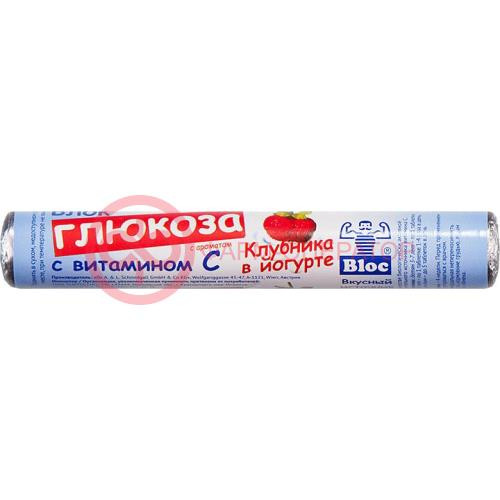 Блок глюкоза с витамином с таблетки жевательные №18 клубника в йогурте