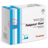 Левросо лонг капсулы с модифицированным высвобождением 25 мг + 3 мг №10