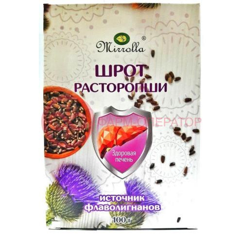 Мирролла шрот расторопши порошок 100г здоровая печень Мирролла шрот расторопши порошок 100г здоровая печень