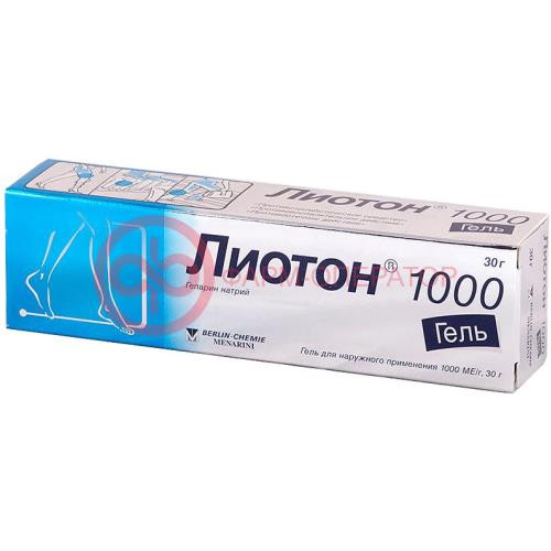 Лиотон 1000 гель для наружного применения 1000ме/г 30г Лиотон 1000 гель для наружного применения 1000ме/г 30г
